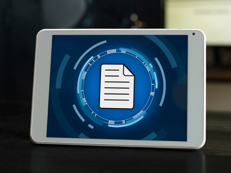 digitalni dokumenti na tabletu