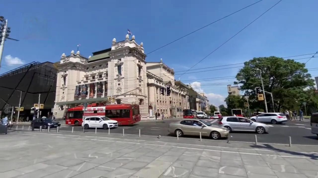 Narodno pozorište i saobraćaj kod Trga Republike u Beogradu